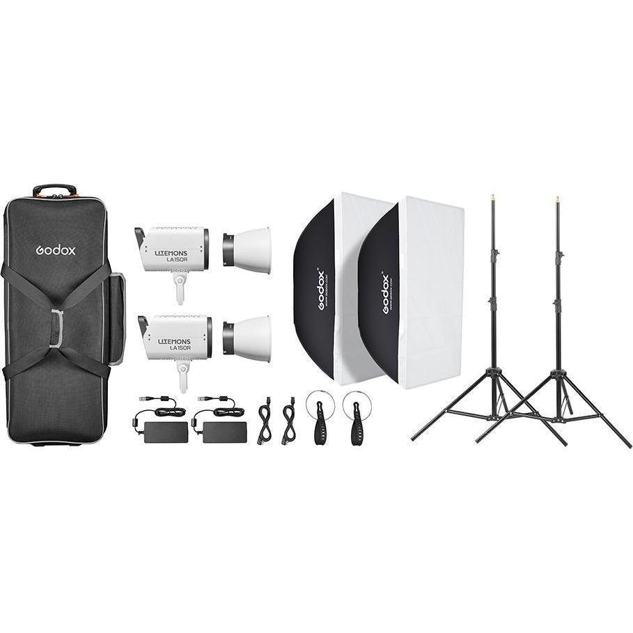 Thumbnail - Godox Litemons LA150R RGB LED Video Light 2 light kit (Videoleuchte), Dauerlicht