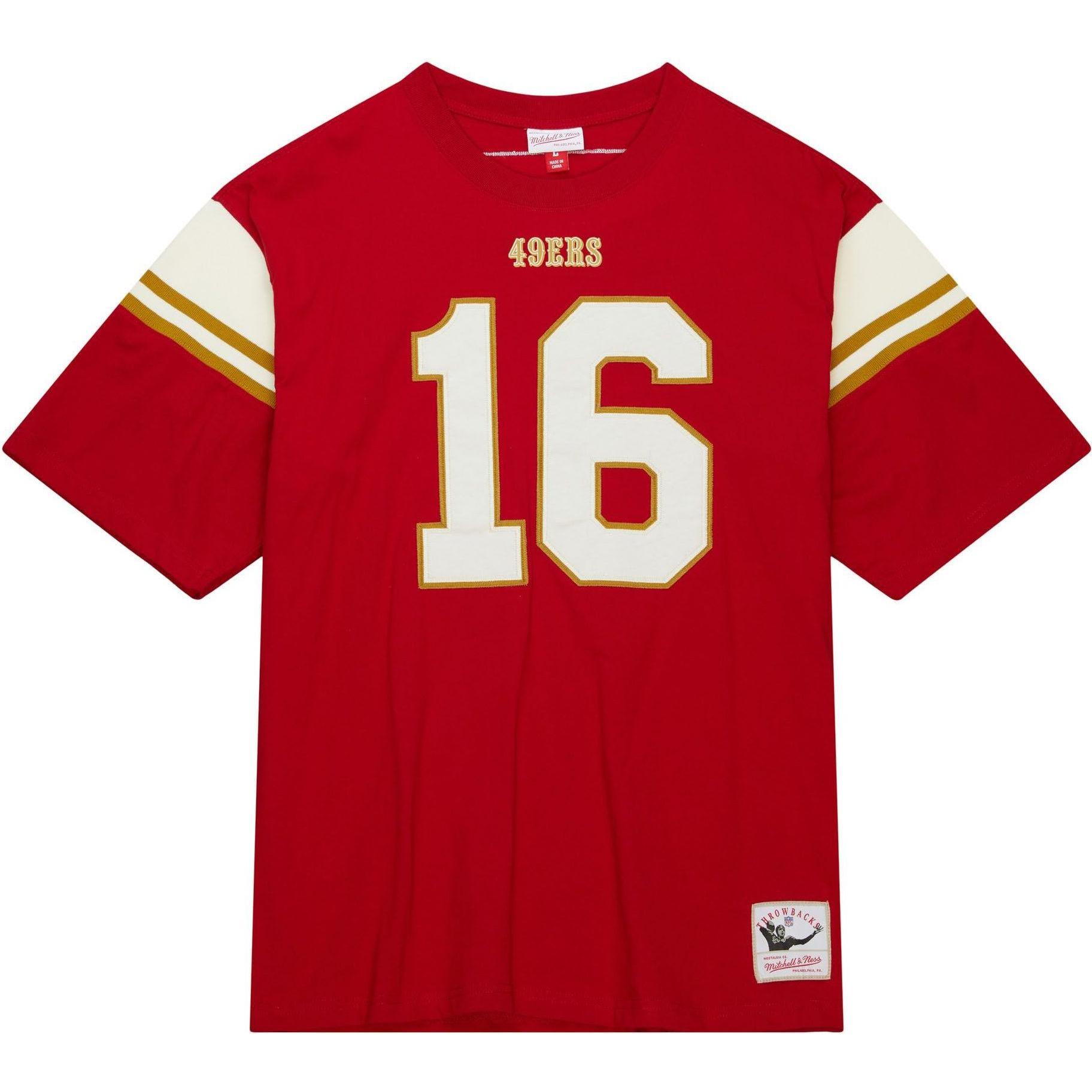 Mitchell & Ness, Herren, Shirt, M&N Premium Shirt - San Francisco 49ers Joe Montana - S, Rot, (S)