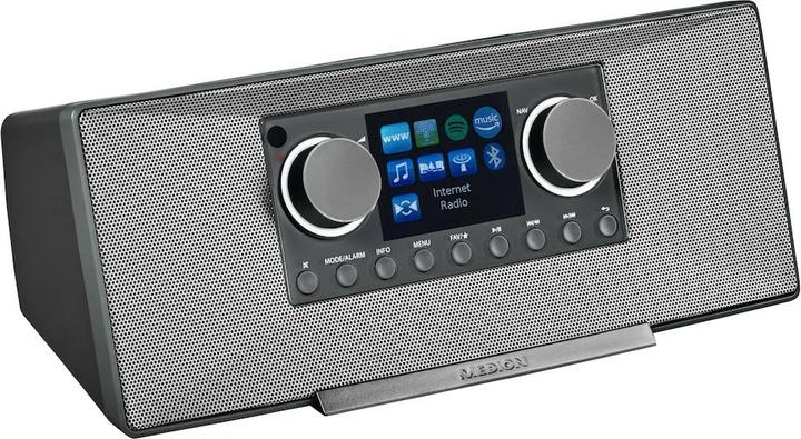 Image du produit Medion MD 89289 Radio Internet stéréo gris (DAB+ DAB, FM, Radio Internet, Bluetooth, WiFi)