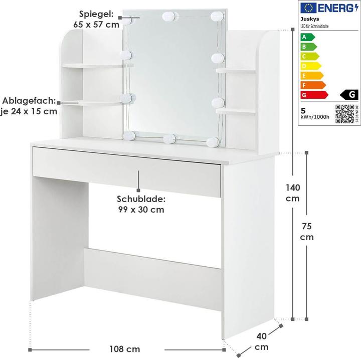 Image du produit Juskys Bella (108 x 40 x 139.50 cm)