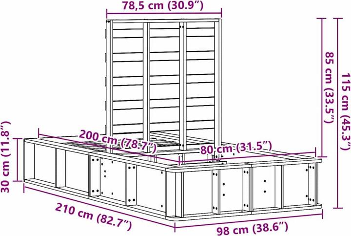 Image du produit vidaXL Bettrahmen (80 x 200 cm)