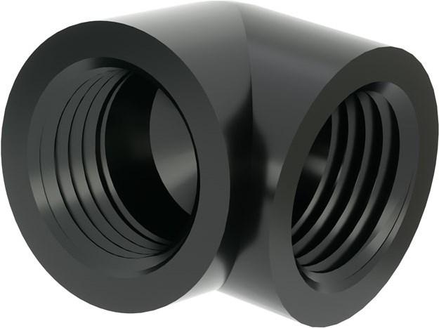 Produktbild Barrow Adapter 90 Grad G1/4 Zoll IG auf G1/4 Zoll IG - schwarz