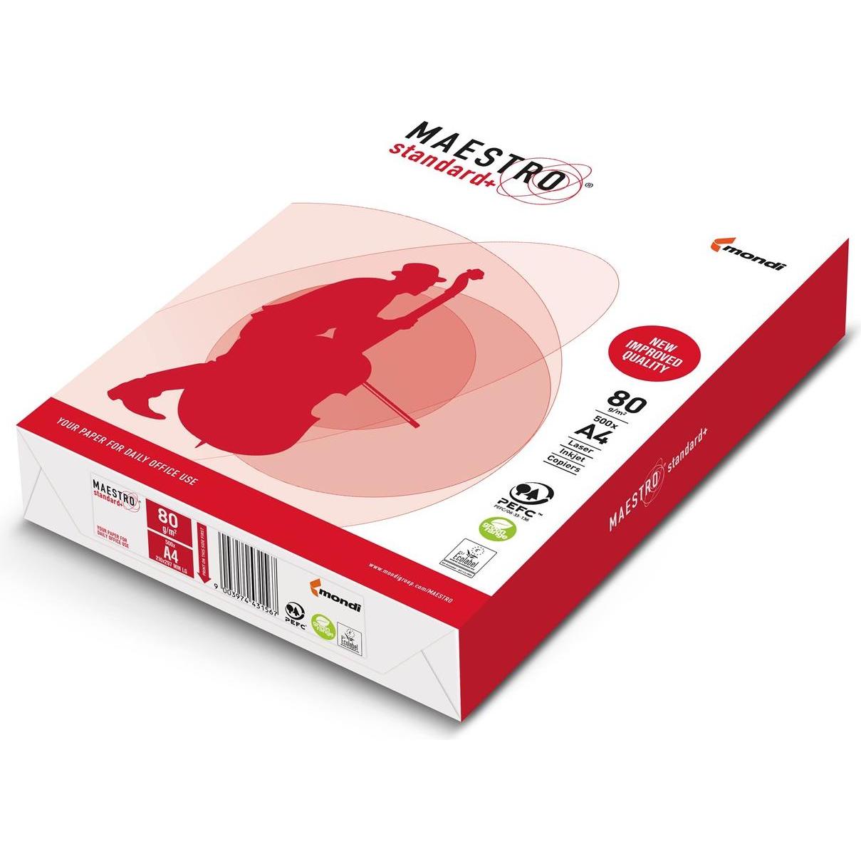 Igepa, Kopierpapier, Kopierpapier Maestro A4 500 Blatt weiss (80 g/m², 500 x, A4)