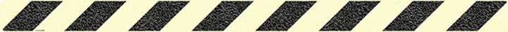 Immagine prodotto Moravia Striscia di protezione a gradini tratteggiata fotoluminescente/nera, 50x800 mm