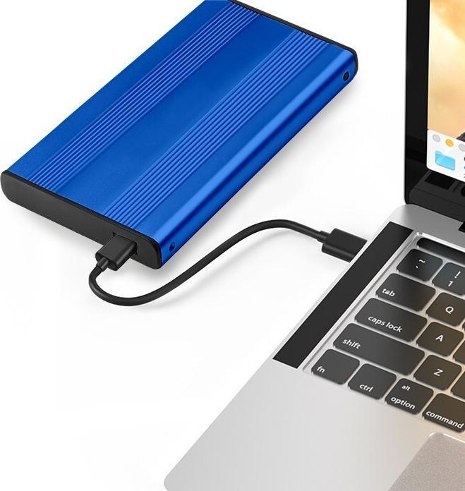 Actual product image Qoltec External Hard Drive Case HDD/SSD 2.5" SATA3 USB 3.0 Mėlyna (0.42 m)