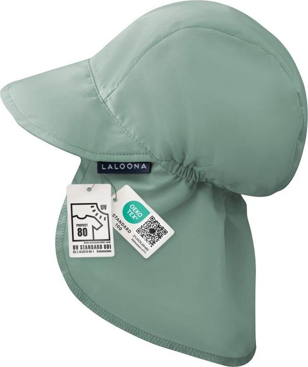 Immagine prodotto La Loona Berretti e cappelli per bambini LaLoona con protezione del collo UPF 80 - verde salvia -