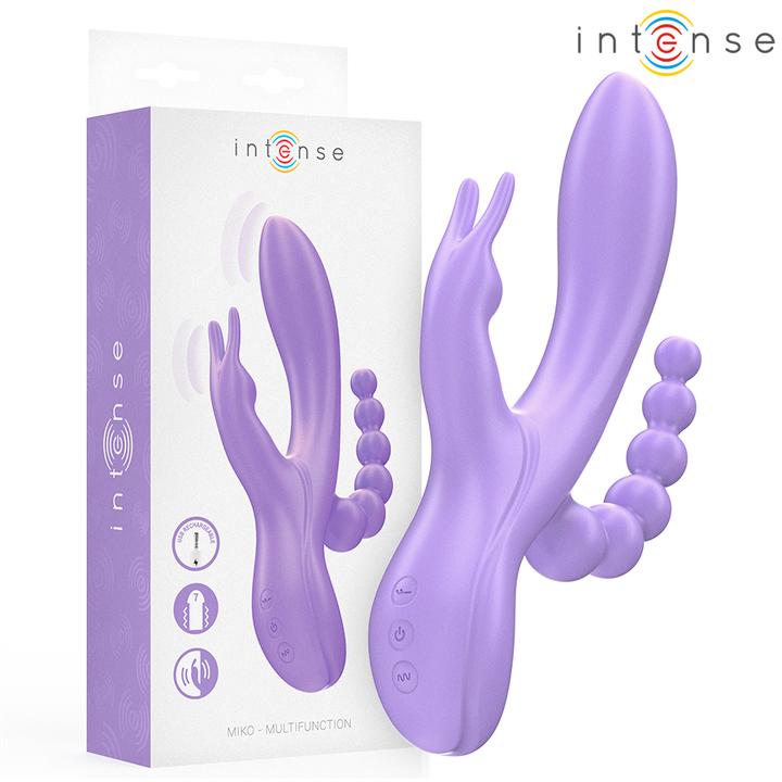 Produktbild Intense Miko Dreifach-Vibrator Rabbit & Stimulator & Anal 7 Vibrationen Lila