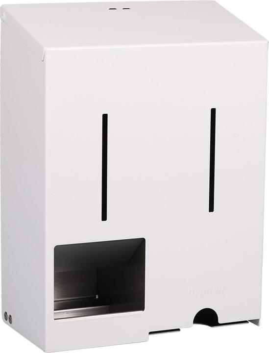 Immagine prodotto Hygolet Distributore di tamponi/assorbenti igienici in acciaio inox bianco (615.11 ml)