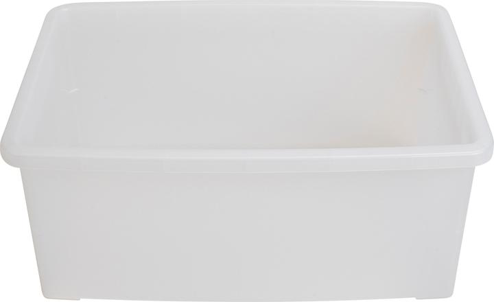 Actual product image Betzold Aufbewahrungsbox, 16 x 39,5 x 27,5 cm, weiss-transparent, ohne Deckel (39.50 cm, 11.60 l)