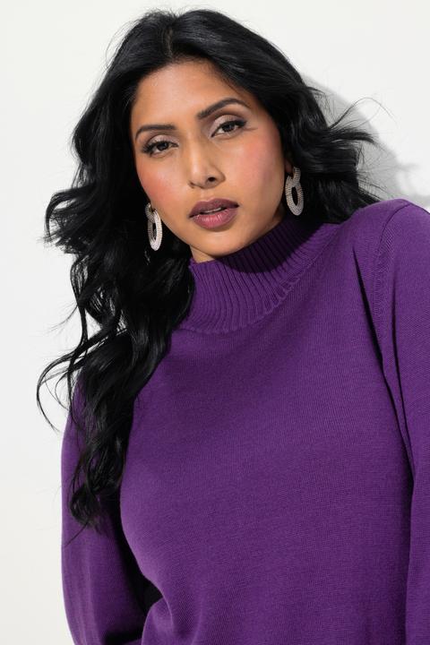 Produktbild Ulla Popken Pullover, Woll-Seidenmischung, Stehkragen, Zierperlen (58)