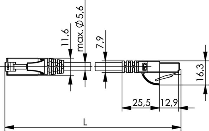 Actual product image Telegärtner Patch cable (U/UTP, CAT5e, 1.50 m)