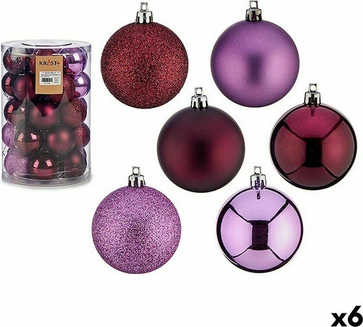 Immagine prodotto Krist+ Weihnachtskugeln-Set Lila Kunststoff 6 x 7 x 6 cm (6 Stück) (6 -parte)