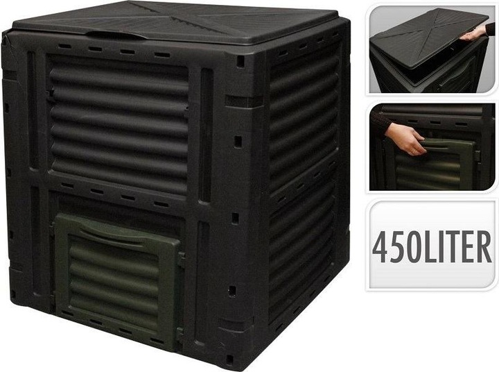 Actual product image GreenGarden Garden Composter 450L 80x 80x 81cm black (450 l)