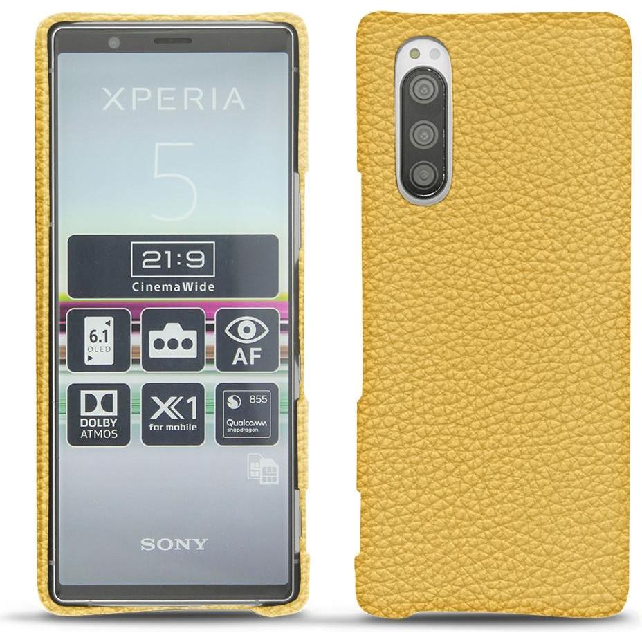 Noreve Lederschutzhülle (Sony Xperia 5), Smartphone Hülle, Orange