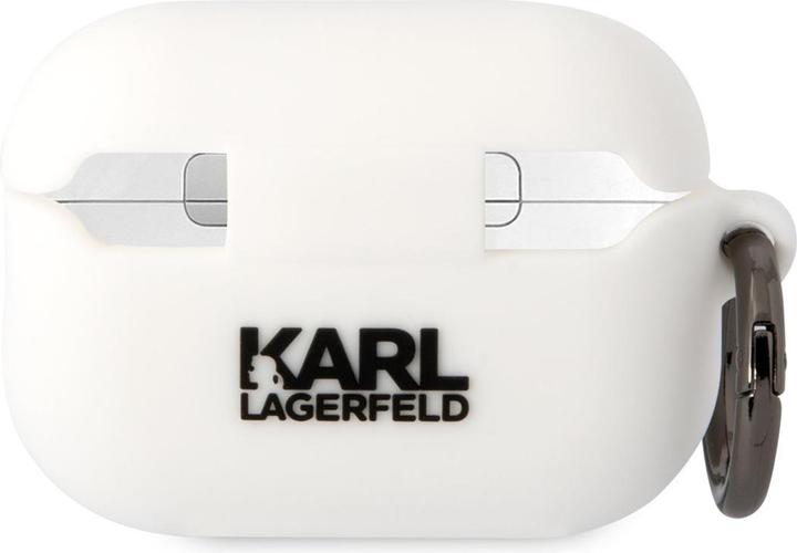 Image du produit Karl Lagerfeld KLAP2RUNIKH AirPods Pro 2 housse blanche/blanche Silicone Karl Head 3D (Manchon pour casque d'écoute)