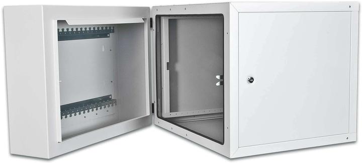 Produktbild Wirewin 19" 2-teiliger Wandschrank, grau (12 HE, 19 Zoll Rack)