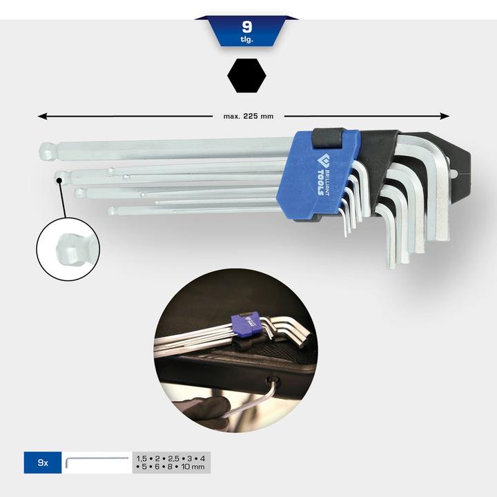 Actual product image Brilliant Tools Hexagon Key Set