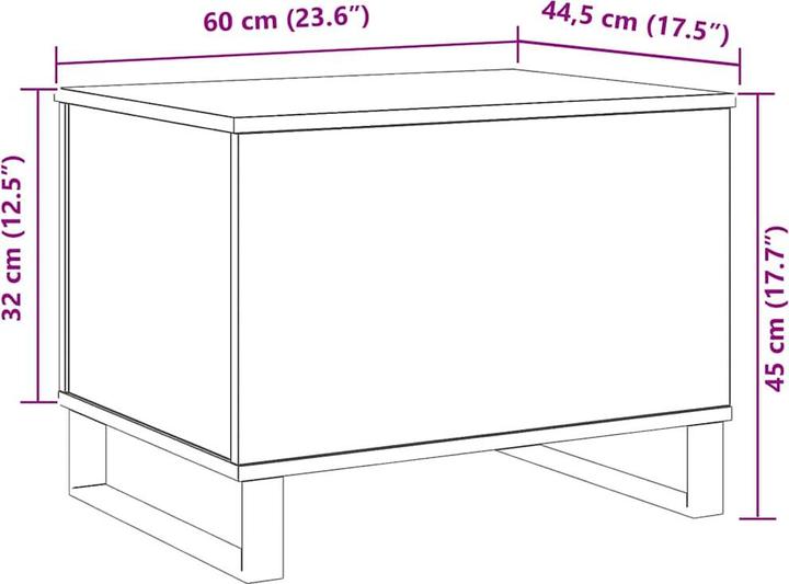 Actual product image VidaXL Coffee table (60 x 44.5 x 45 cm)