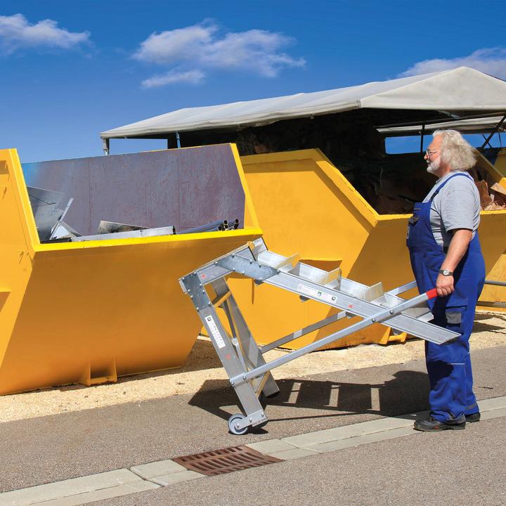 Produktbild Munk Arbeitspodest fahrbar, Stufenbreite 600 mm, Aluminium geriffelt 3 Stufen (Gerüst, 112.50 cm)