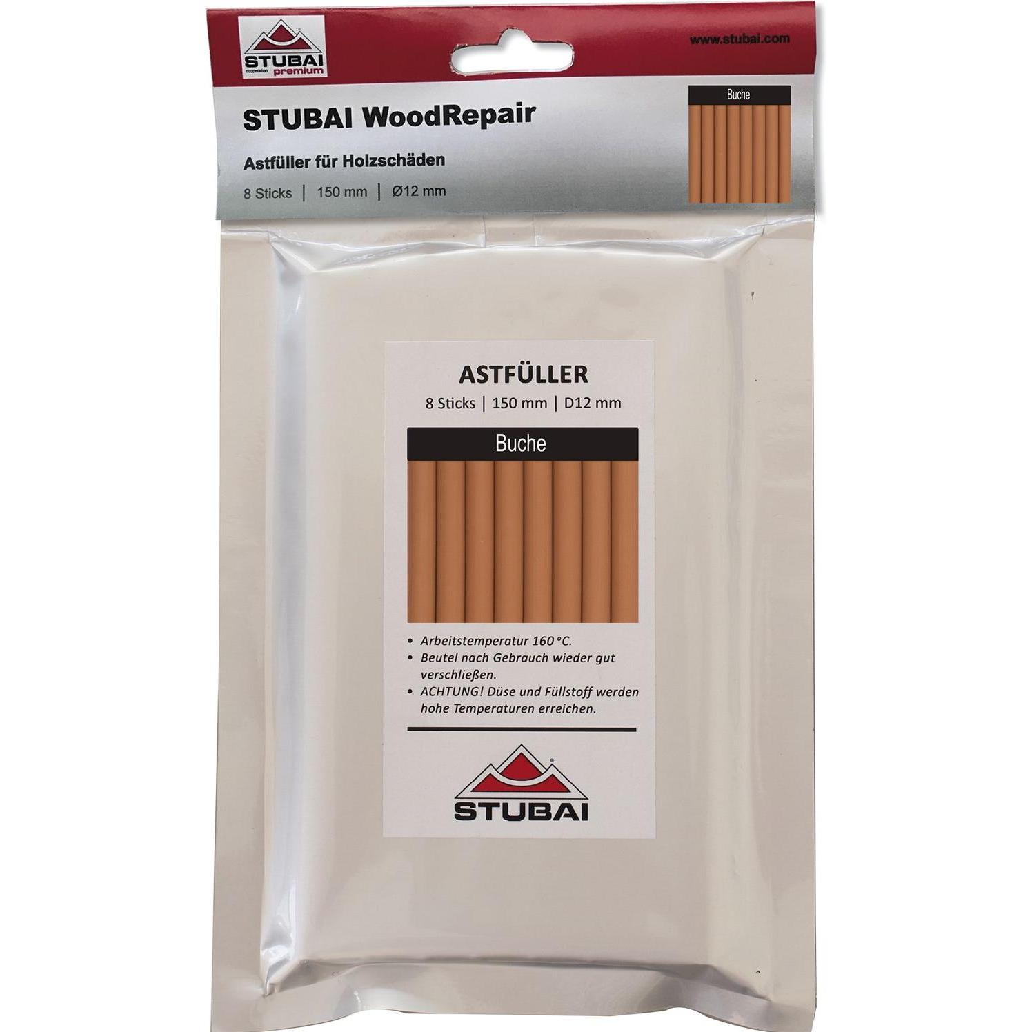 Stubai, Heisskleber, WoodRepair Kompakt-Beutel, Buche, 8 Sticks