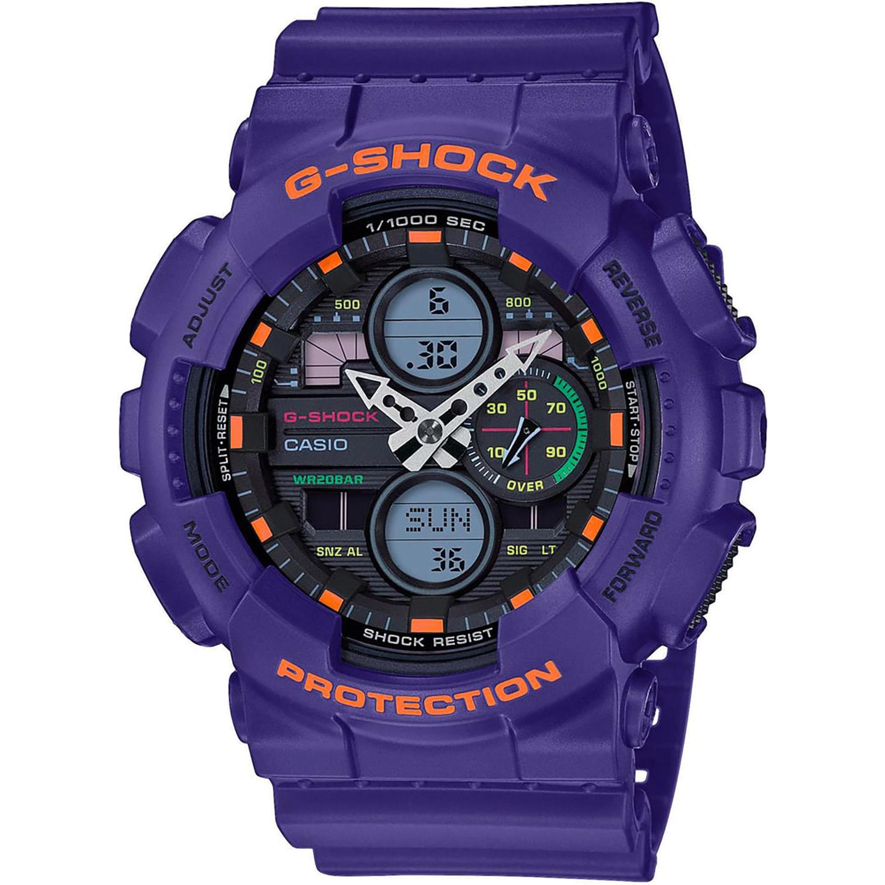 Casio Viola Orologio Da Polso, G-Shock Ga-140-6Aer, (Cronografo, 51 Mm)