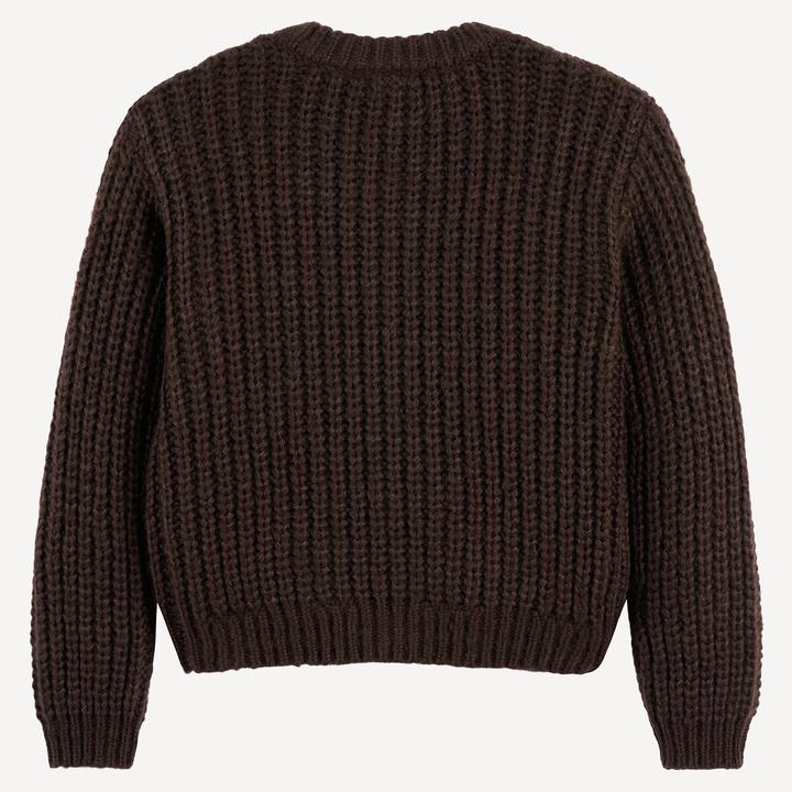 Produktbild La Redoute Collections Grobstrickjacke mit rundem Ausschnitt und Knopfleiste (128)