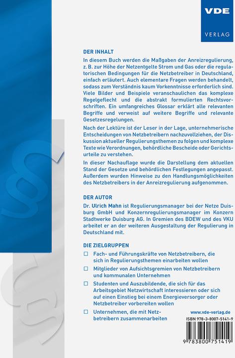 Actual product image Anreizregulierung - einfach erklärt (German, Ulrich Mahn, 2020)