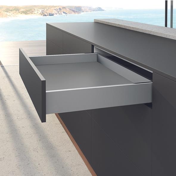 Actual product image Hettich AvanTech YOU frames height 101 mm, silver
