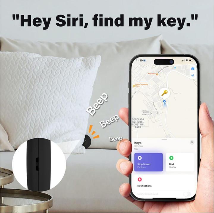 Produktbild Mili Lifemate Life Tag, Gegenstandsfinder - Schwarz (Apple)