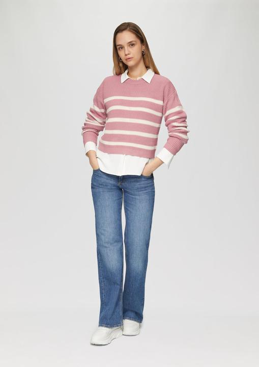 Actual product image S.Oliver Strickpullover Verkürzter Pullover mit Raglanärmeln (XS)