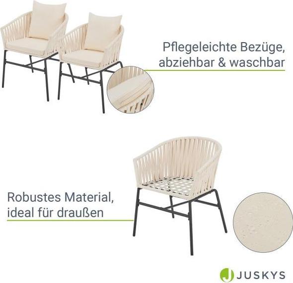 Produktbild Juskys Rope Gartenstühl Set