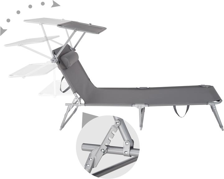 Immagine prodotto tectake 2 lettini da giardino (161 cm)