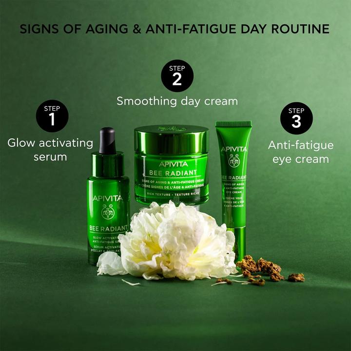 Actual product image Apivita Bee Radiant Signs Of Aging Anti-Fatigue Cream Rich Texture 50ml (50 ml, Day cream)