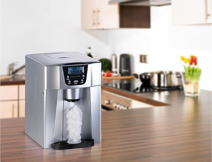 Image du produit Rosenstein & Söhne Machine à glaçons premium avec distributeur de glaçons & d'eau froide, 2 litres