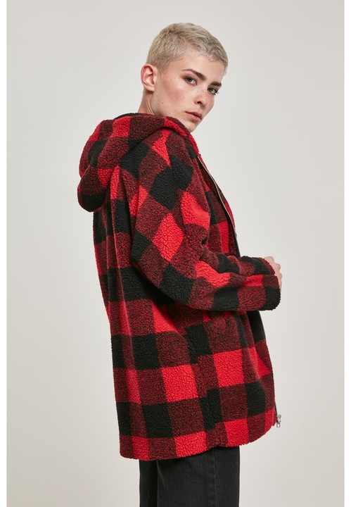 Produktbild Urban Classics Ladies Hooded Oversized Check Sherpa Jacket (M)
