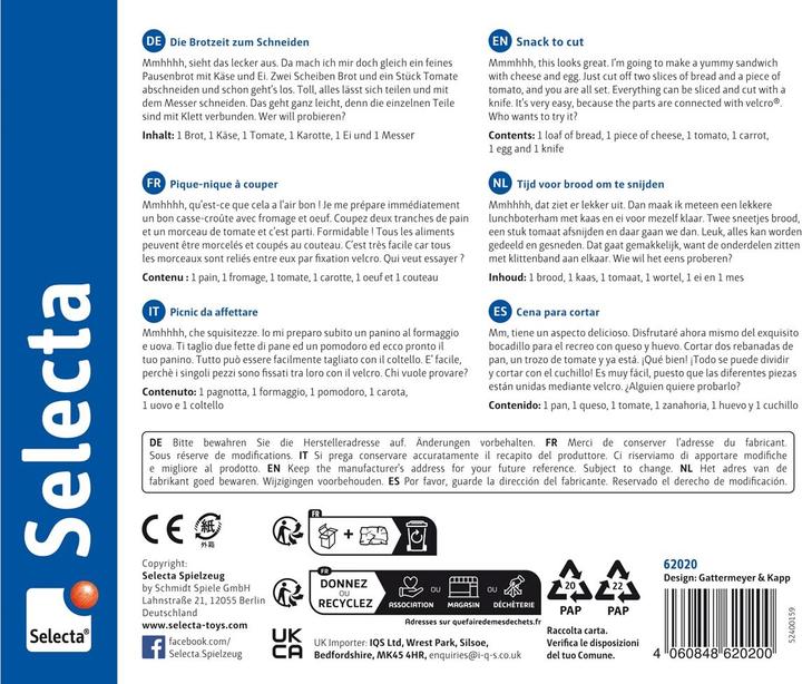 Nährwerte und Zutaten Selecta Spielzeug Picknick