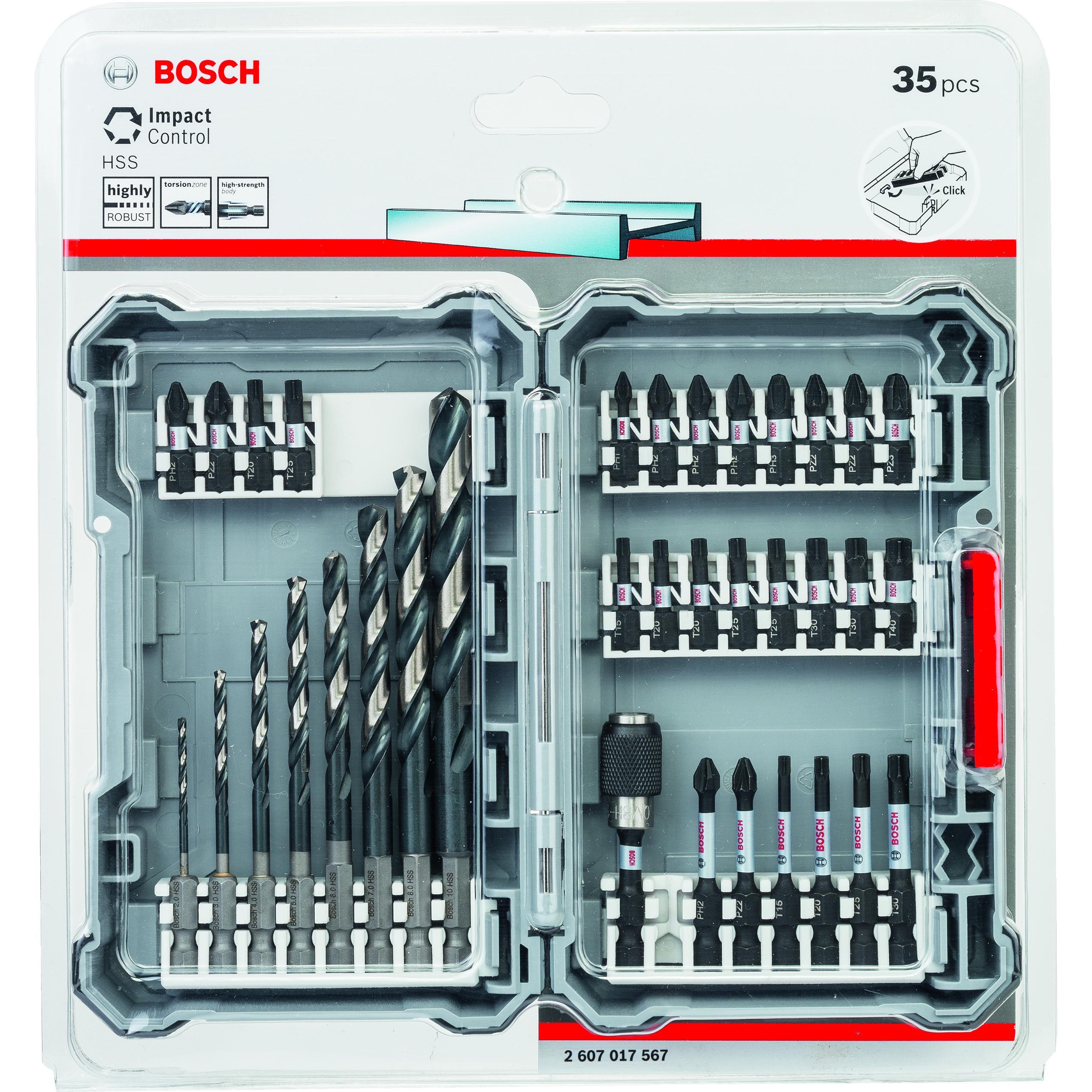 Thumbnail - DIY, Bohrereinsatz, 35-tlg. Pick and Click Impact Control-/Metallbohr-Set (2, 3, 4, 5, 6, 7, 8, 10 mm)
