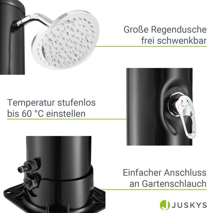 Image du produit Juskys Douche solaire Victoria 20/35 L