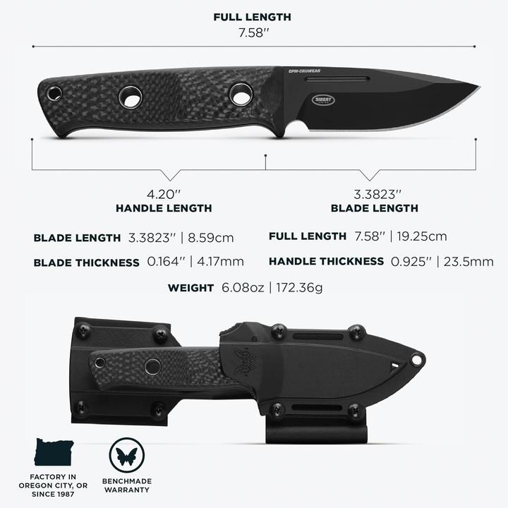 Image du produit Benchmade Mini Bushcrafter 165BK (8.59 cm)