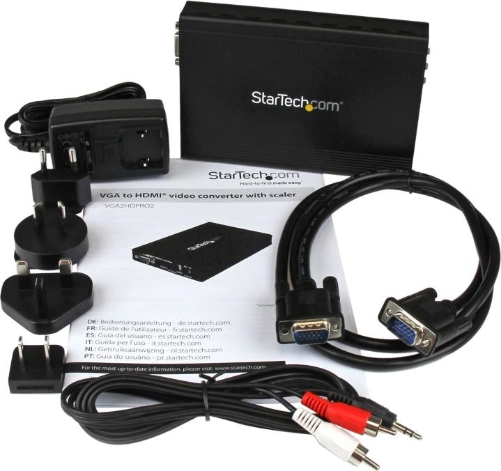 Actual product image StarTech VGA to HDMI Converter with Scaler - VGA to HDMI Scaler with Audio - 1920x1200 (Analog -> Digital)