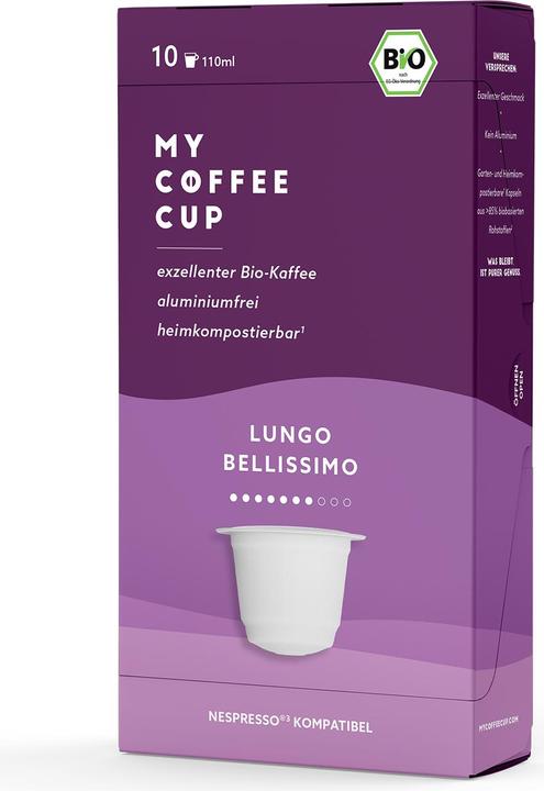 Immagine prodotto My-Cups Caffè biologico Lungo Bellissimo capsule 10 capsule (10 x Porta.)