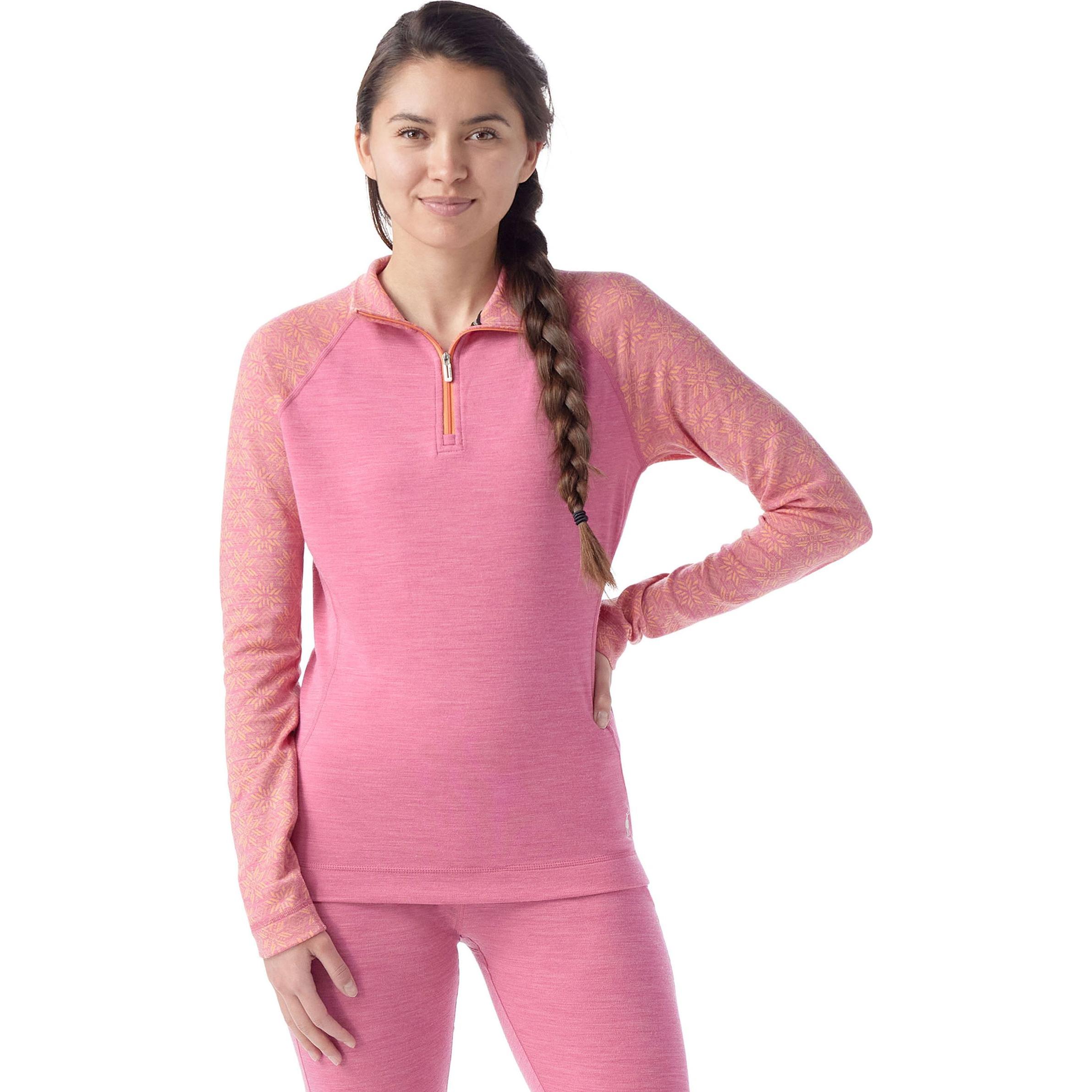 Thumbnail - Smartwool, Damen, Funktionsunterhose, Women's Classic Thermal Merino Base Layer 1/4 Zip Boxed (S), Rosa, S