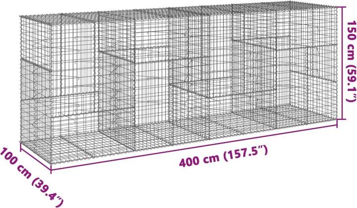 Produktbild vidaXL Gabionenkorb