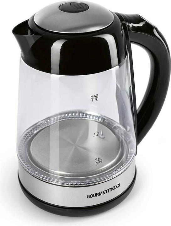 Actual product image Gourmetmaxx Wasserkocher 1.7 l, Schwarz/Transparent, Detailfarbe (1.70 l)