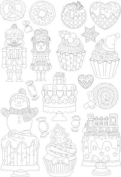 Actual product image Stamperia Silikonform A5 "Candy Christmas -Cakes"