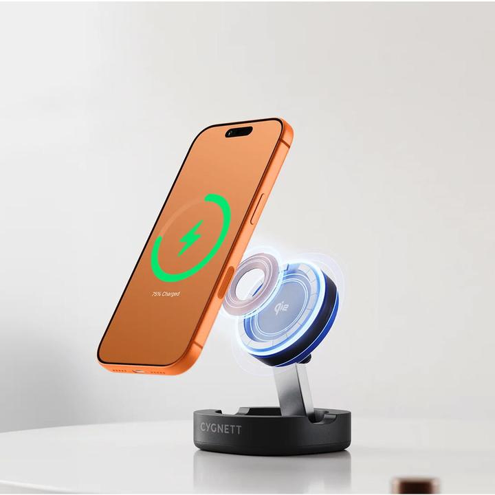 Produktbild Cygnett Chargebase Qi2.0 Single Wireless Charger - Black (15 W)
