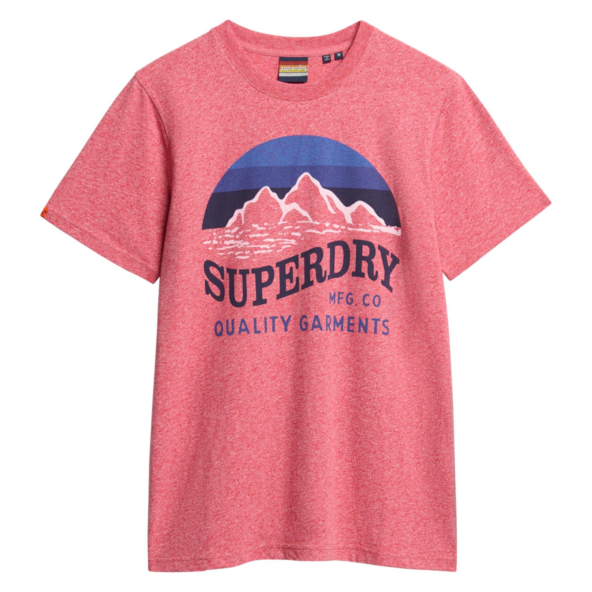 Superdry, Herren, Shirts, Locker Geschnittenes, Klassisches Great Outdoors T-Shirt, Rot, (Xl)