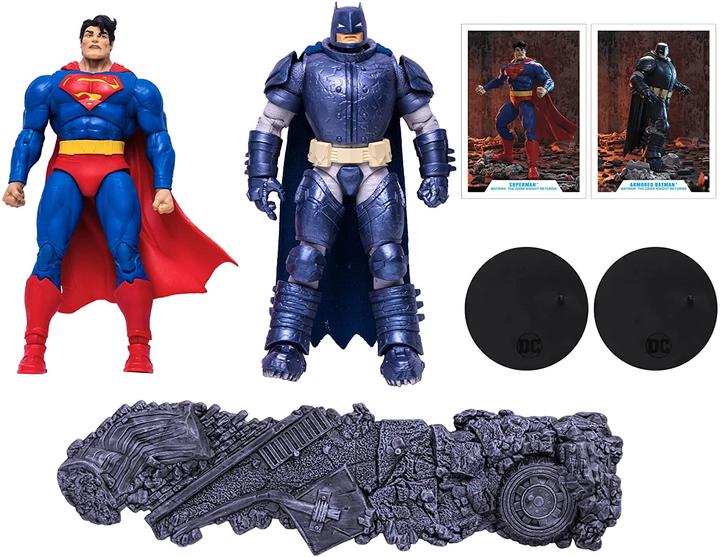 Actual product image McFarlane DC Multiverse AF DKR Superman vs. Armored Batman 18 cm