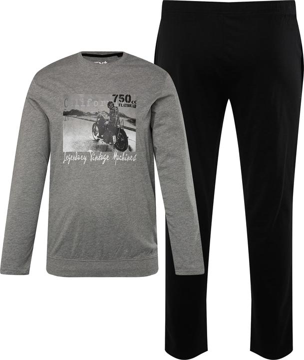 Immagine prodotto Men+ Schlafanzug, Zweiteiler, Bauchfit, Langarmshirt, lange Hose (3XL)