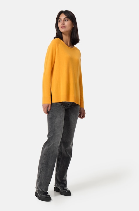 Actual product image Cash-Mere Kaschmir Rundhals Pullover mit Seitenschlitzen (L)